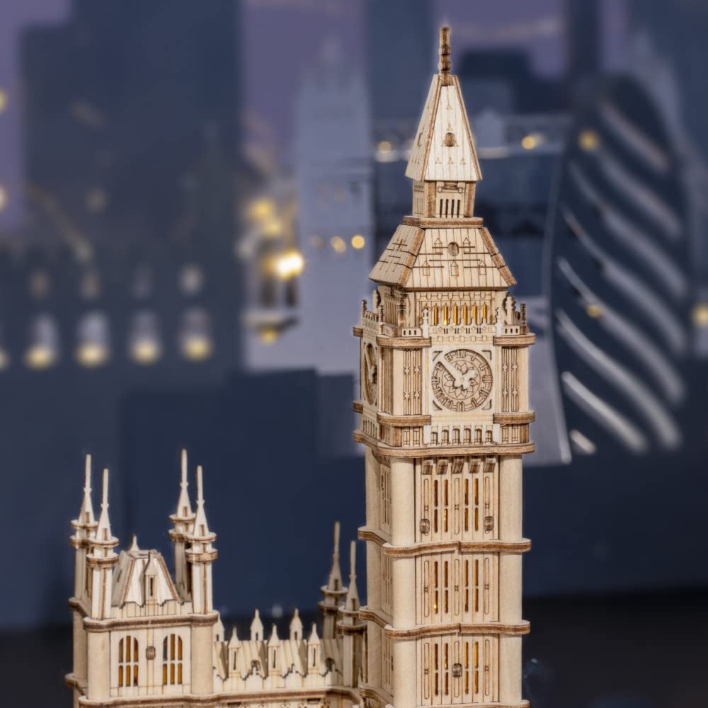 Japanese Instruction Manual Robotime 3D Wood Puzzle Ornament Series Tsukurunsu® [Official sales/Japanese Included] (Big Ben)