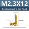 Yigu Gold-Plated Carbon Steel Self-Tapping Screws: Countersunk Head, Flat Head, Pointed Tail, Sizes M2-M4, Ideal for Electronics.