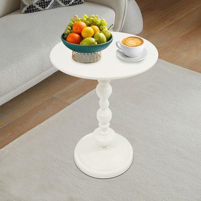 Round Side Table for Living Room, Small Accent Table, Couch End Table, Coffee Table, Nightstand, Durable Lightweight Portable