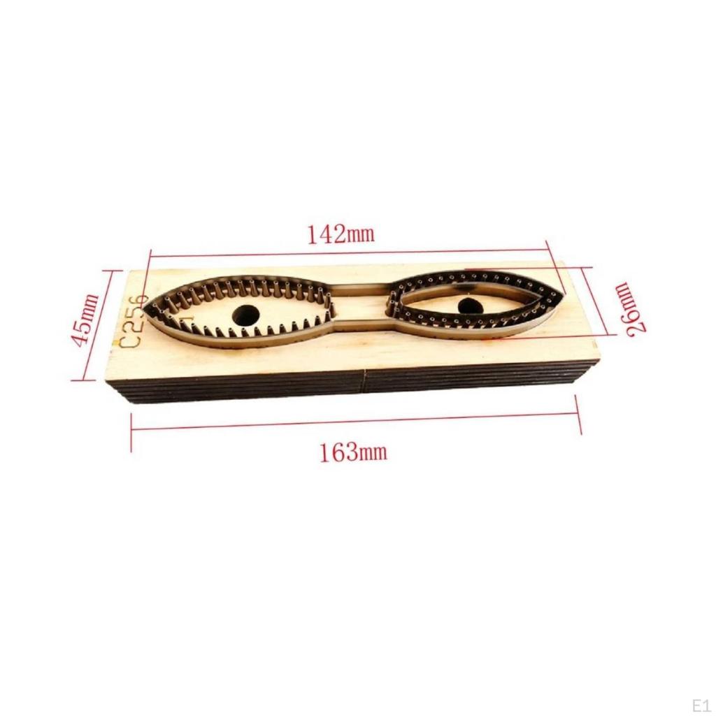 DIY DoubleLobed Keychain Cutting Mold | Clean Consistent Cuts, Leather Die with Wooden Base,