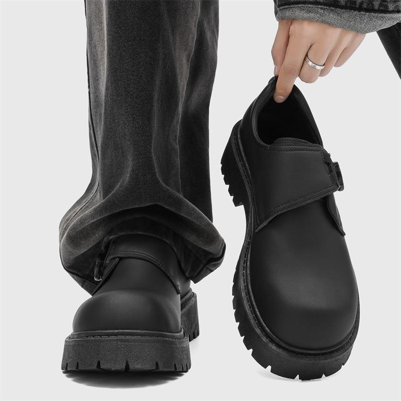 Fashion Shoes for Men High Quality Casual Sneaker Men Leather Original British Thick Sole Shoes Trend Comfort Derby Shoes Zapatos Hombre
