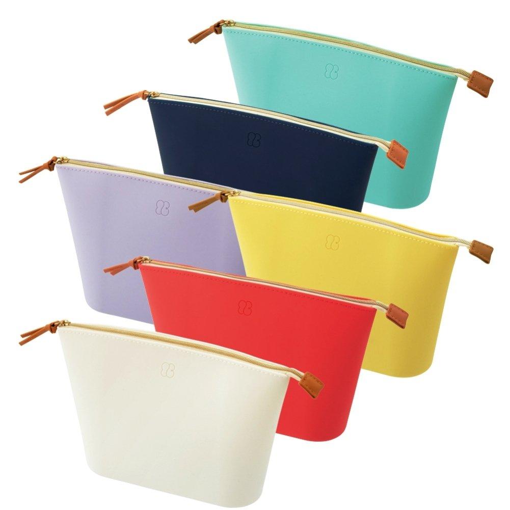 LIHIT LAB Wide Open Pouch L Bloomin Lemon Yellow A7736-5