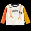 Disney 7A Antibacterial Color-Block Long-Sleeve T-Shirt for Boys