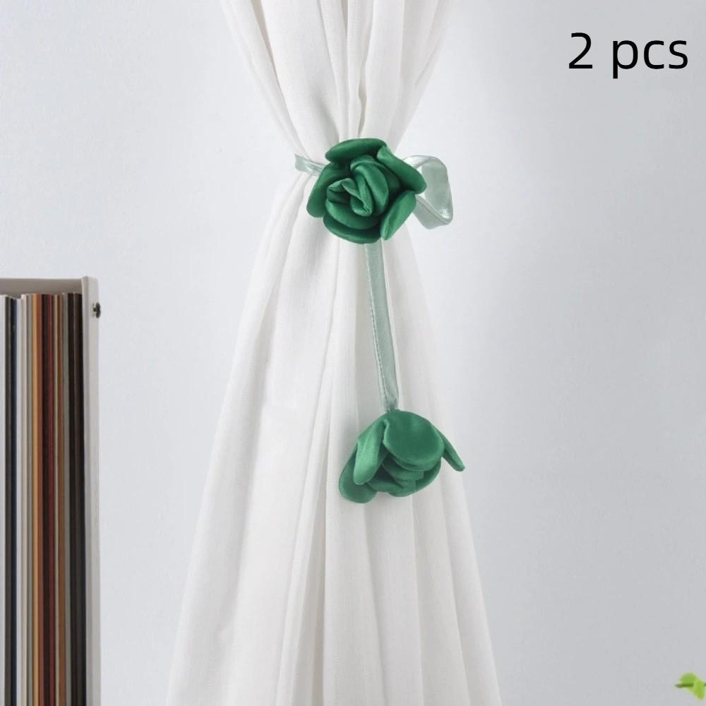 2 PCS Home Decor Fashion Tulip Curtain Tieback Adjustable Elegant Curtain Straps Beautifully Rose Curtains Tie Rope Bedroom