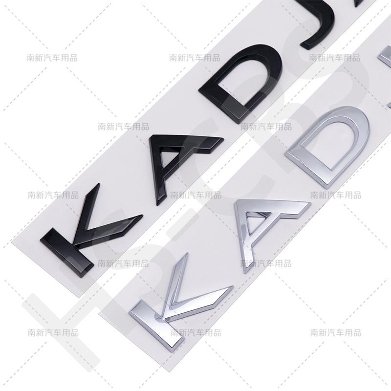 3D ABS KADJAR Buchstaben Wort Emblem Abzeichen Aufkleber Heckklappe Aufkleber Karosserie Heckklappe Logo Auto Styling Zubehör
