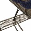 Sun Lounger with Cushion Gray Poly Rattan