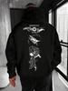 Dark Sketch Portrait Printed Hooded Sweater MEMENTO MORI Latin High Street Shoulder Men and Women