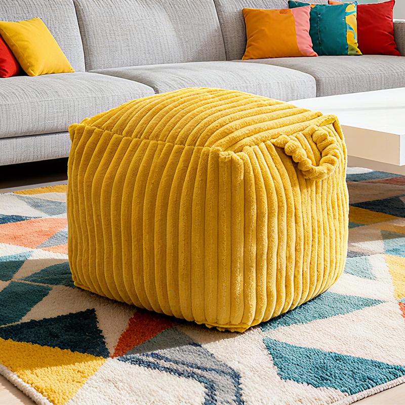 Старая сумка для хранения игрушечной одежды Ленивый диван без наполнителя Кресло-мешок Чехол для пуфа Подставка для ног Татами Футон Подушка без наполнителя 45x45x40cm 5690₽