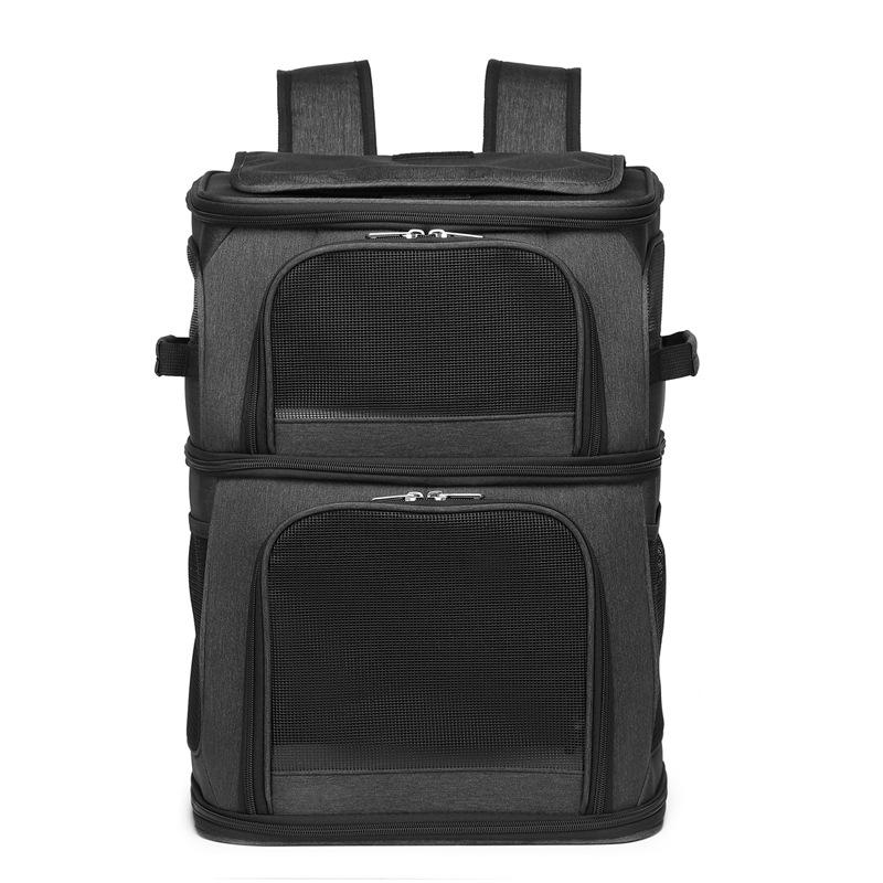 Batohy pro přepravu zvířat s dvěma přihrádkami, Design pro 2 malé psy a 2 kočky, Prodyšné přenosné batohy pro kočky, Tašky pro psy.