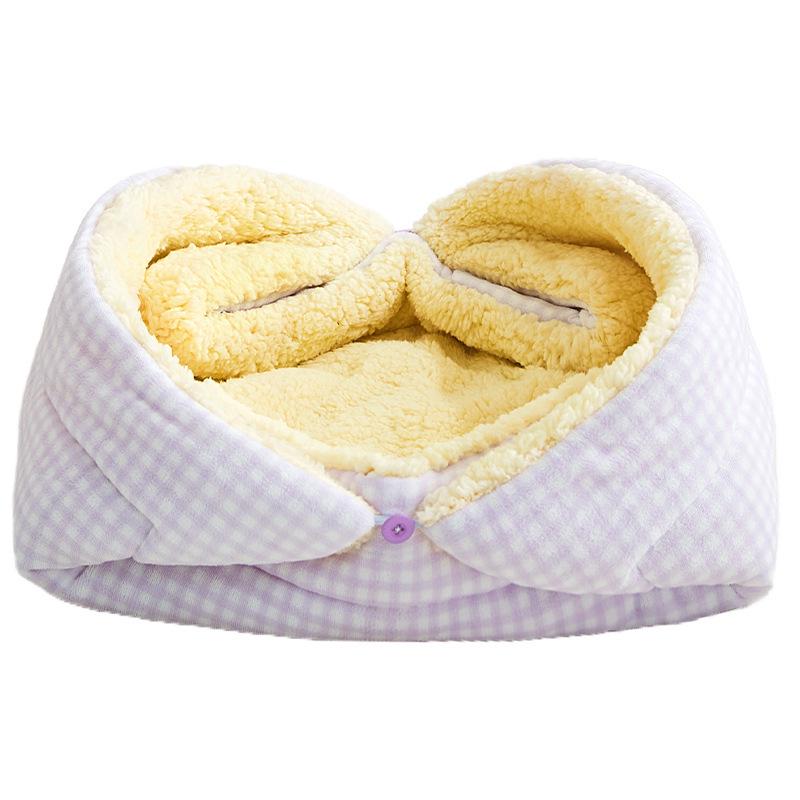 Cross-Border All-Season Semi-Closed Pet Bed for Small Dogs and Cats
