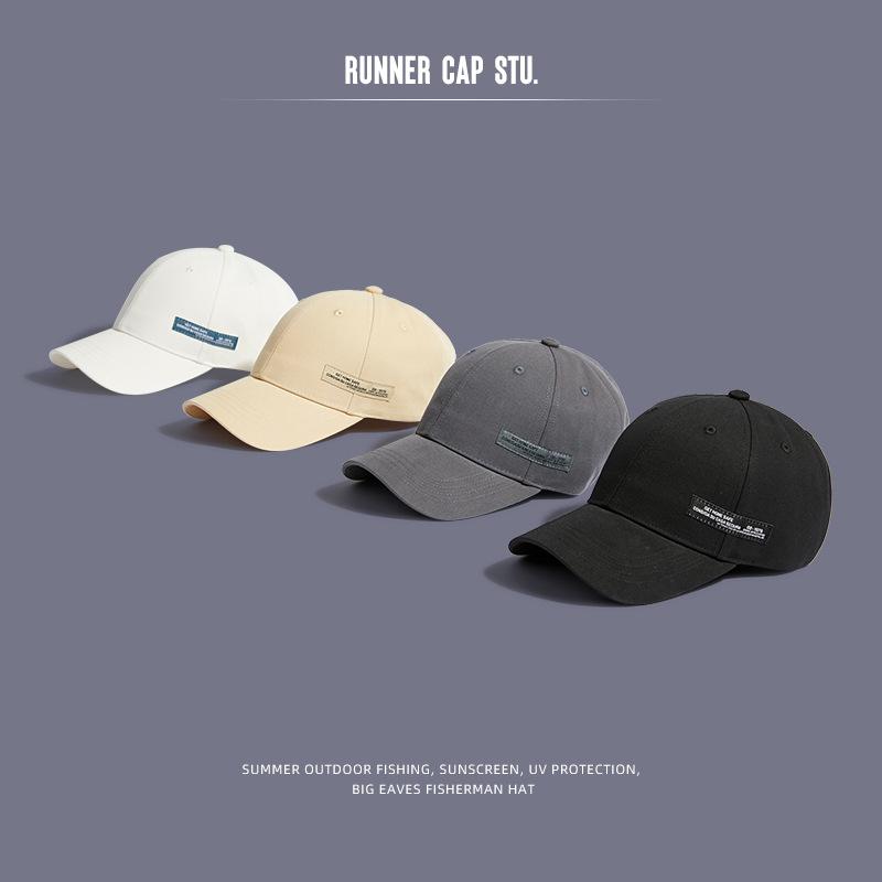 Hat men's and women's visor hat spring summer cap Korean version of fashion sticker baseball cap men's outdoor casual couple hat