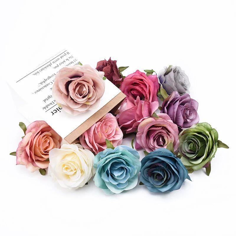 

5/10 Pieces Scrapbook Festival Decorations Party Home Wedding Accessories Bride s Bead Flower Room Wall Artificial Flowers Cheap 5pcs