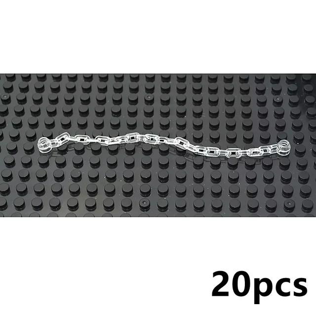 20Pcs MOC High-Tech Chain Links Bricks 63141 String featuring End Studs Construction Blocks Kid Playthings Works With x127c41 x127c11 x127c31