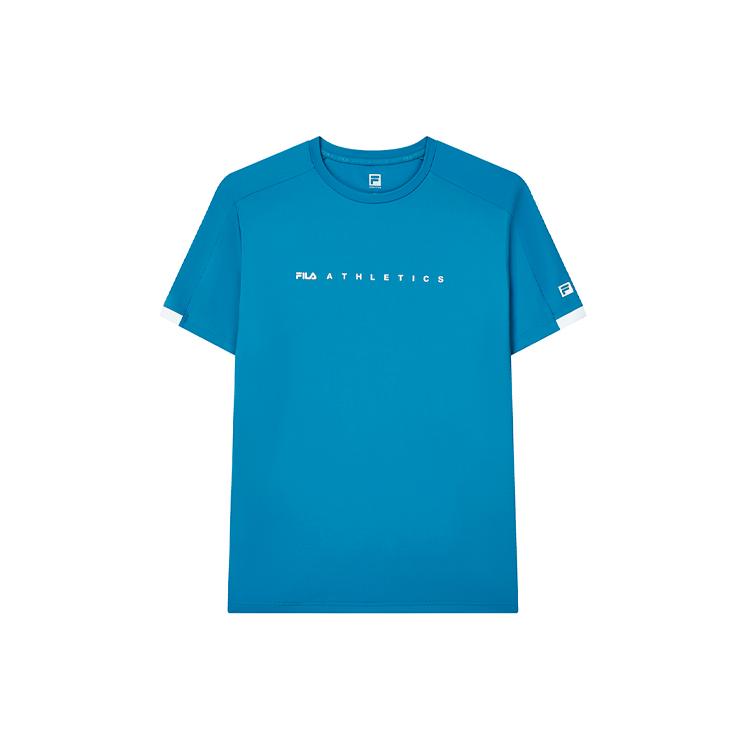 FILA Athletics T Shirts Men s Flash Butterfly Blue Crew Neck Moderate A11M131101F-DB L