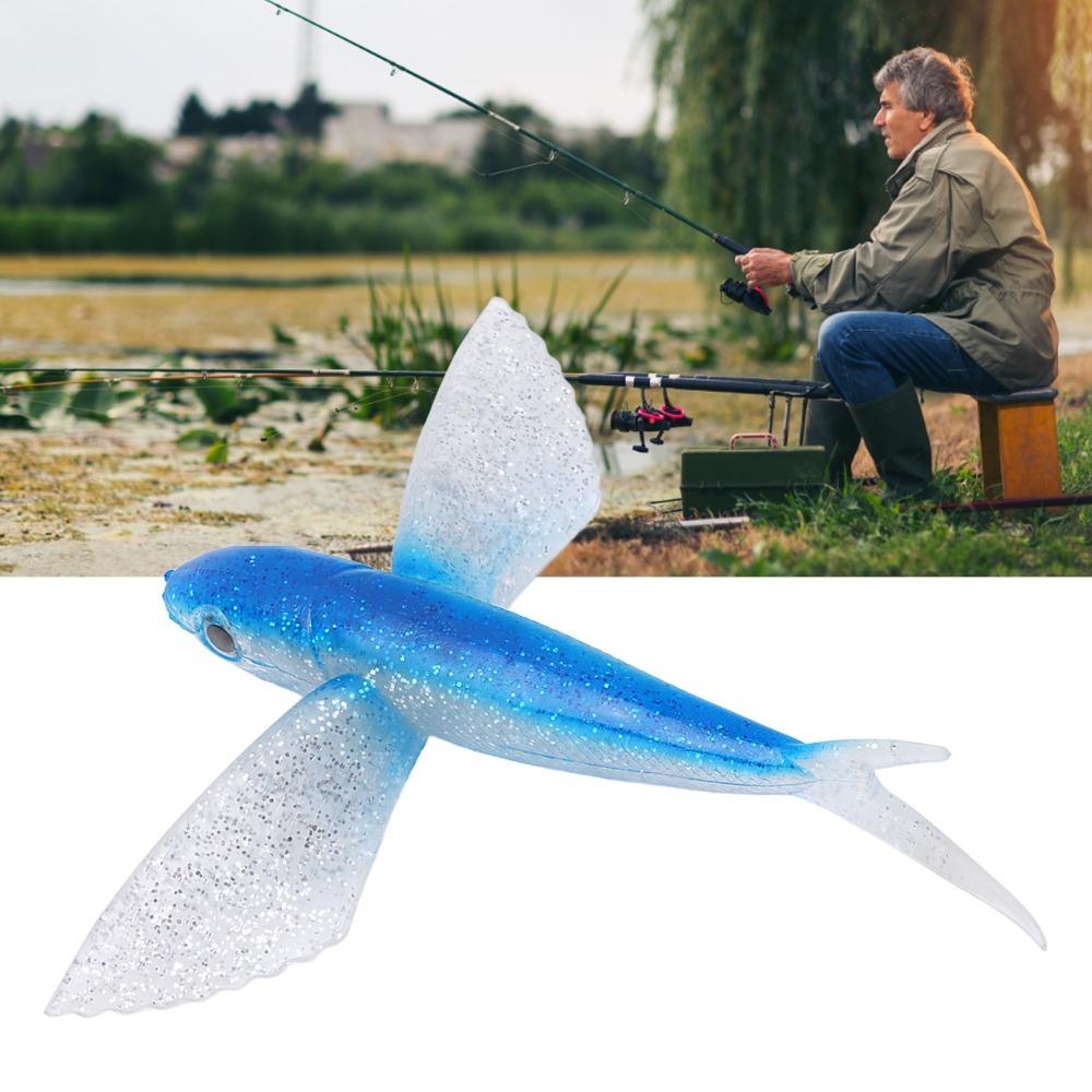 

21cm Flying Fish Bait PVC Bionic Fishing Lure Durable Flying Fish Lure Boat Fishing