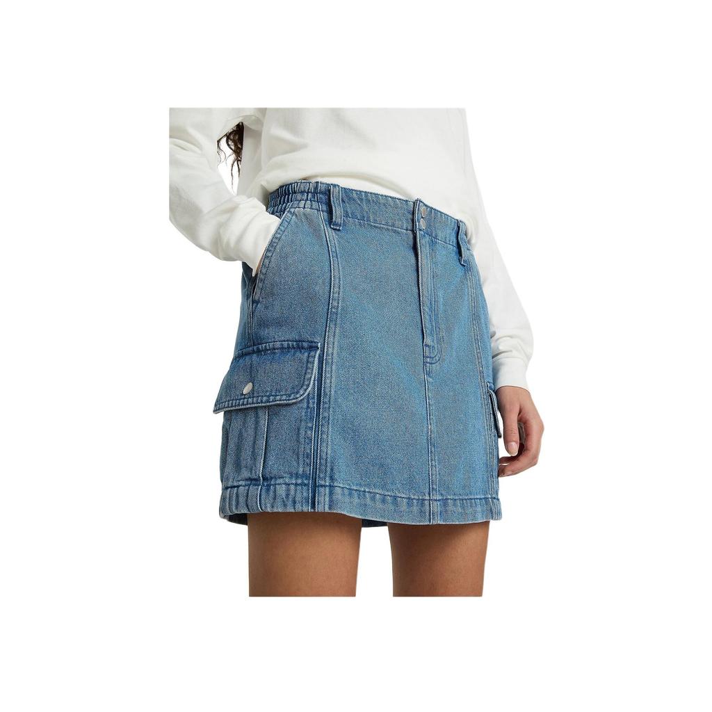 New Vans Denim Short Skirts Women's Blue VN000GJE7W6