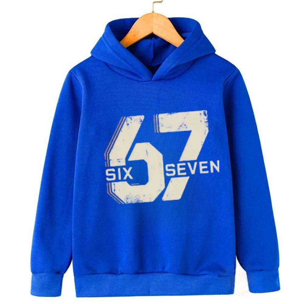 Unisex Graphic Fun 67 Men's Hooded Pullover Sweater Long-sleeved Stylish Street Style Long-sleeved Women Clothing Top