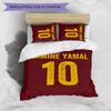 Set Lenzuola 3 Pezzi Stampato Lamine Yamal Morbido Traspirante Copripiumino Federe Set Lavabile Decorazione Camera da Letto Regalo per la Casa