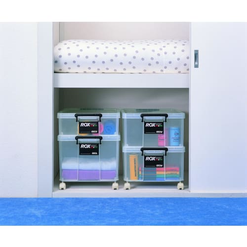 Tenma ROX 530L Durable Storage Box, Made In Japan, Disaster Preparedness, Clear Case, Container Box, Heavy-Duty Clothing Case, Plastic Case [39cm W X
