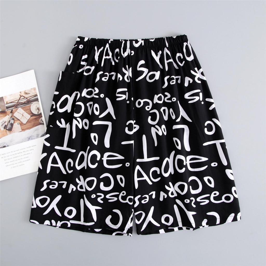 Summer Printed Ultra-thin Men's Shorts Beach Pants Home Pants Enlarged Casual Shorts Sleeping Pants