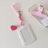 Korean Style Dual SIM/ID Card Holder with Lanyard and Pendant for Students - Star Chasing Design, Fits 3-Inch Cards