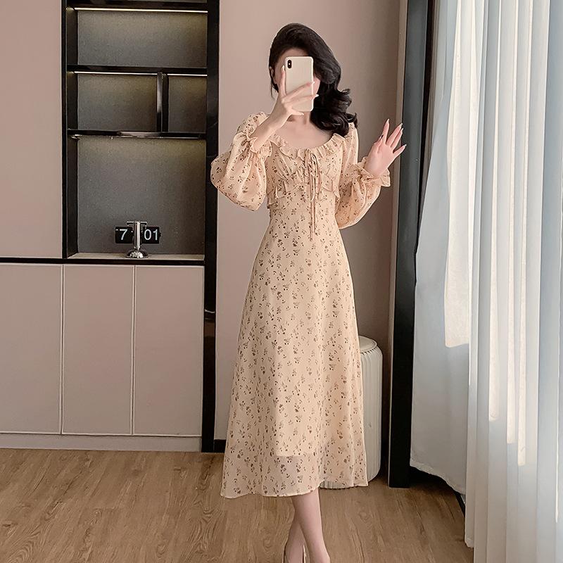 

Весеннее французское миди-платье на одно плечо с оборками - Женский сказочный праздничный стиль Extra Large