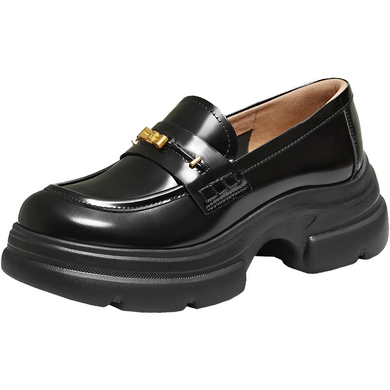 TATA Women s Detective Thick-Soled Loafers 35