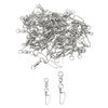 50Pcs High Strength Fishing Snap Swivels Stainless Steel B Type Ball Bearing Swivels for Saltwater F