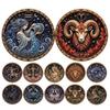 11 Zodiacs Signs Pearl Art Kit Round Constellation Themed DIY Beaded Artwork Astrology Wall Decor Craft Set for Zodiacs Lovers