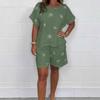 DICFY Women's Fashion Casual Summer Spring  Short Sleeve O-Neck Pants Suits
