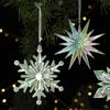 Snowflake Elk Xmas Tree Hanging Pendants Transparent Acrylic New Year Ornaments Merry Christmas Decorations Navidad 2025