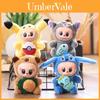 Labubu Stitch Silikonová Plyšová Klíčenka s Měkkým Krátkým Plyšem pro Dekoraci Batohu a Dárek
