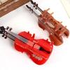 Elegant Violin Hair Clip With Wood Grain Finish Acetate Material For Women Girls Daily Use And Music Themed Events