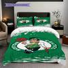 Biancheria da letto con spirito di squadra dei Boston Celtics(1 * copripiumino + 2 * federa, senza nucleo)Regalo di compleanno di Natale Copripiumino e federa