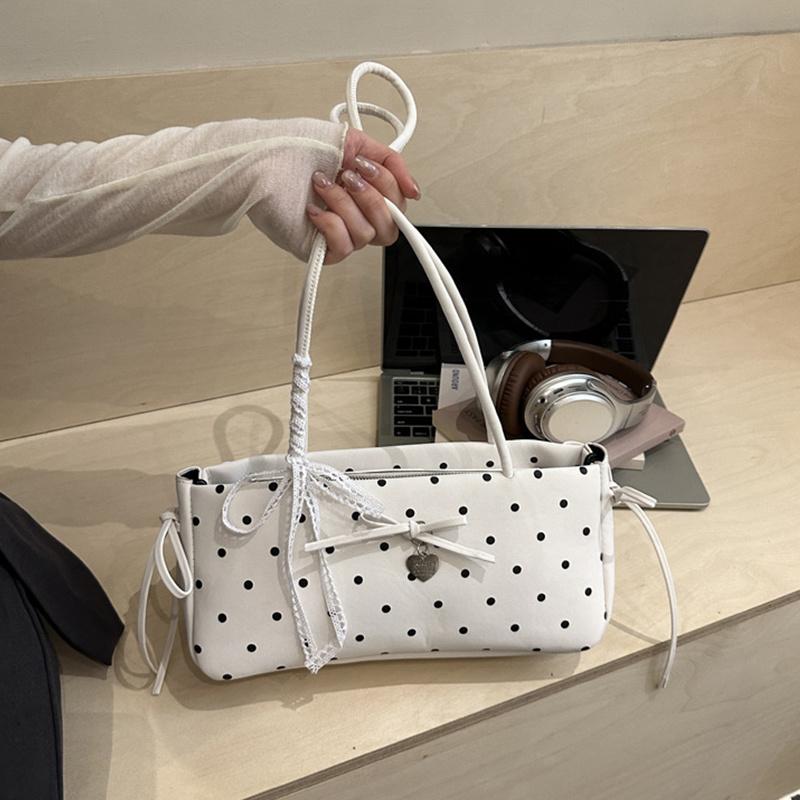 City Chic French Shoulder Bag Women's Fashion Butterfly Knot Underarm Bag Versatile Minimalist Style Handbag