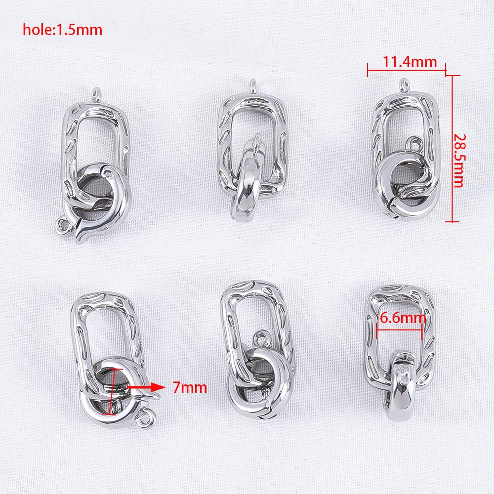1pc Handmade 18K Gold Silver Plated Fastener Bail Connector Clasps Accessories End Clasps Needlework Pearls Beads Jewelry Making