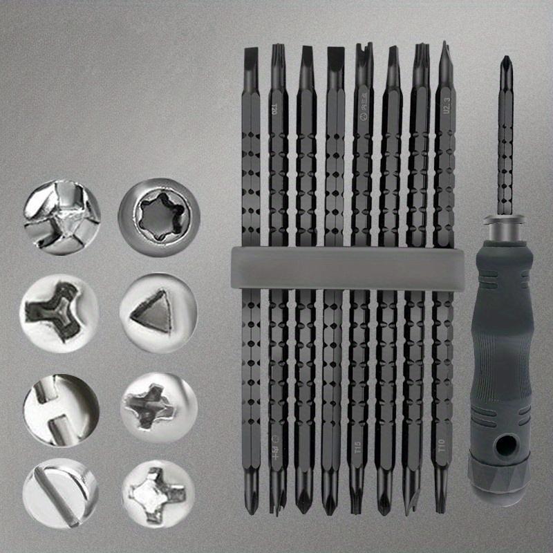 

1set Screwdriver Set Combination Multifunctional YU Triangular Shaped Household Alloy Steel Cross Plum Blossom Screwdriver Tool чёрный