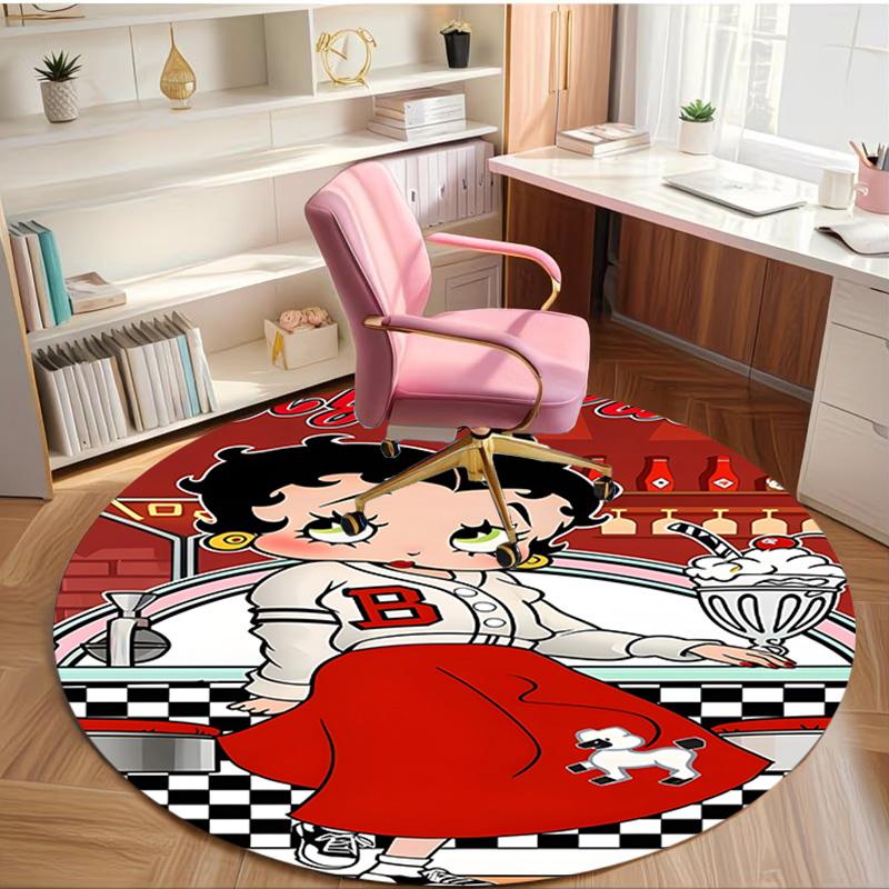 doll Print Round Rug, Washable Floor Carpet, For Entryway Dorm Laundry Room Office Study, Home Decor Birthday Christmas Gift