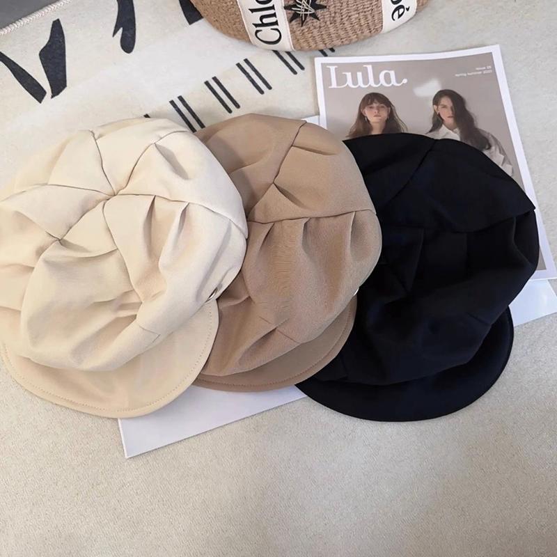 Autumn Winter Felt Beret Hats Women  French Painter Hat Girls Trendy Solid Color Berets Ladies Multicolored Flat Cap