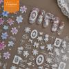 Tomoni 3D Ballet Lace & Lily Flower Nail Art Stickers