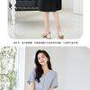 Summer new French style high-end V-neck with visible thread design, tie up, waist cinching, slimming effect, slit, lightweight and cool dress
