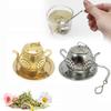 Tea Strainer Teapot Shape Loose Tea Infuser Stainless Steel Strainer Herbal Spice Filter With Dish Filter Teaware Accessories