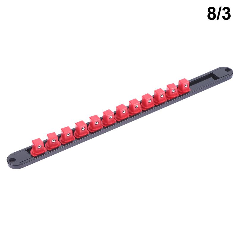 1/2 1/4 3/8 Socket Clip Rail Holder Socket Sliding Stand Sleeve Rail Rack Tool 360° Swivel Socket Organizer Abs Socket Organizer