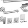 Bathroom Hardware Accessories Kit 7 Piece Towel Rack Tissue Holder Coat Hook Razor Hook Soap Tray Multifunction Hook Set
