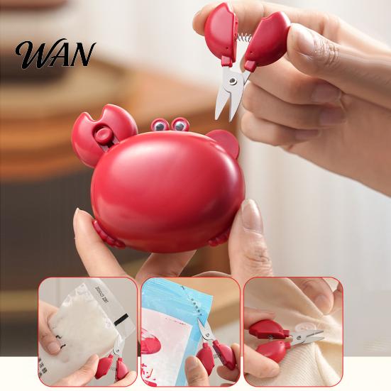 Cute Kitchen Tool 3 in 1 Bottle Opener Crab Shape Magnetic Suction Mini Box with Scissors And Cutter Include Compact Portable Strong