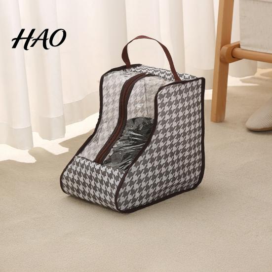 Foldable Boot Storage Boots Bag with Zipper And Handle, Portable Transparent PVC Dust Waterproof Closet Organizer Proof Organizer, Dust-proof