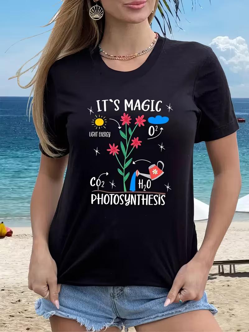 

Casual ShortSleeve Crew Neck TShirt with Graphic Print Perfect for Summer and Spring Designed for Women Tshirts Y2k T Shirts S
