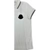 Moncler Logo Button Detail Color Block Short Sleeve Polo Shirt Women tops White 20938351600V8042034