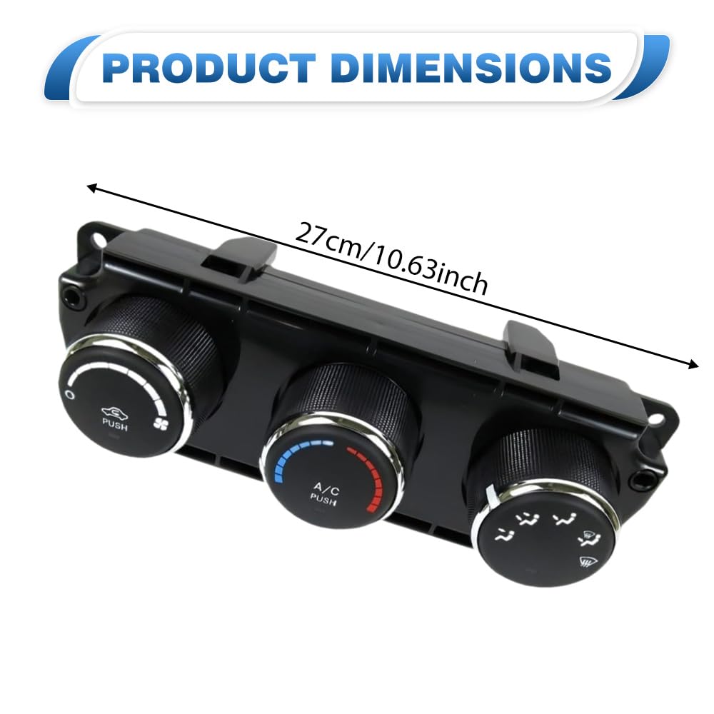 Air Conditioner Heater Control Unit, Replaces 55111167, 55111168, P55111168, 55111168AF, Compatible with Jeep Wrangler 2011-2013, 16 Pins, 1 pc (A)