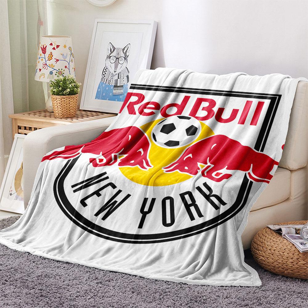 New York Red Bulls Printed Flannel Blanket, soft throw for bedroom sofa, washable,soccer fan merchandise, great gift.